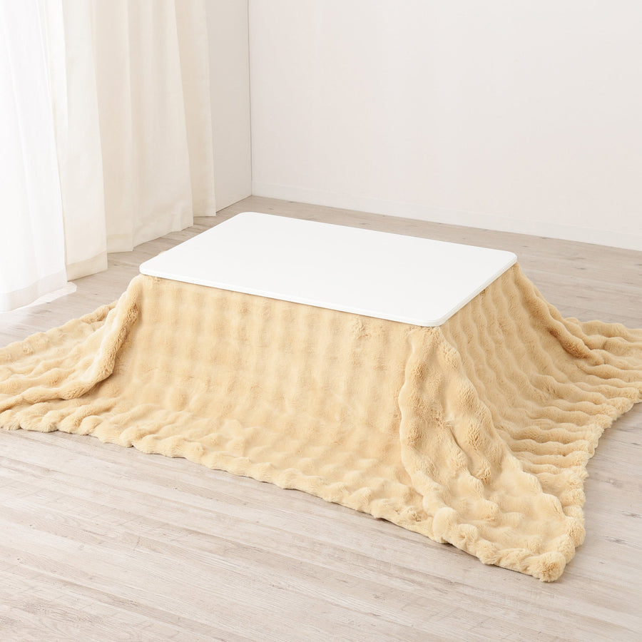 ポコモコファー こたつブランケット 2400×1900 イエロー