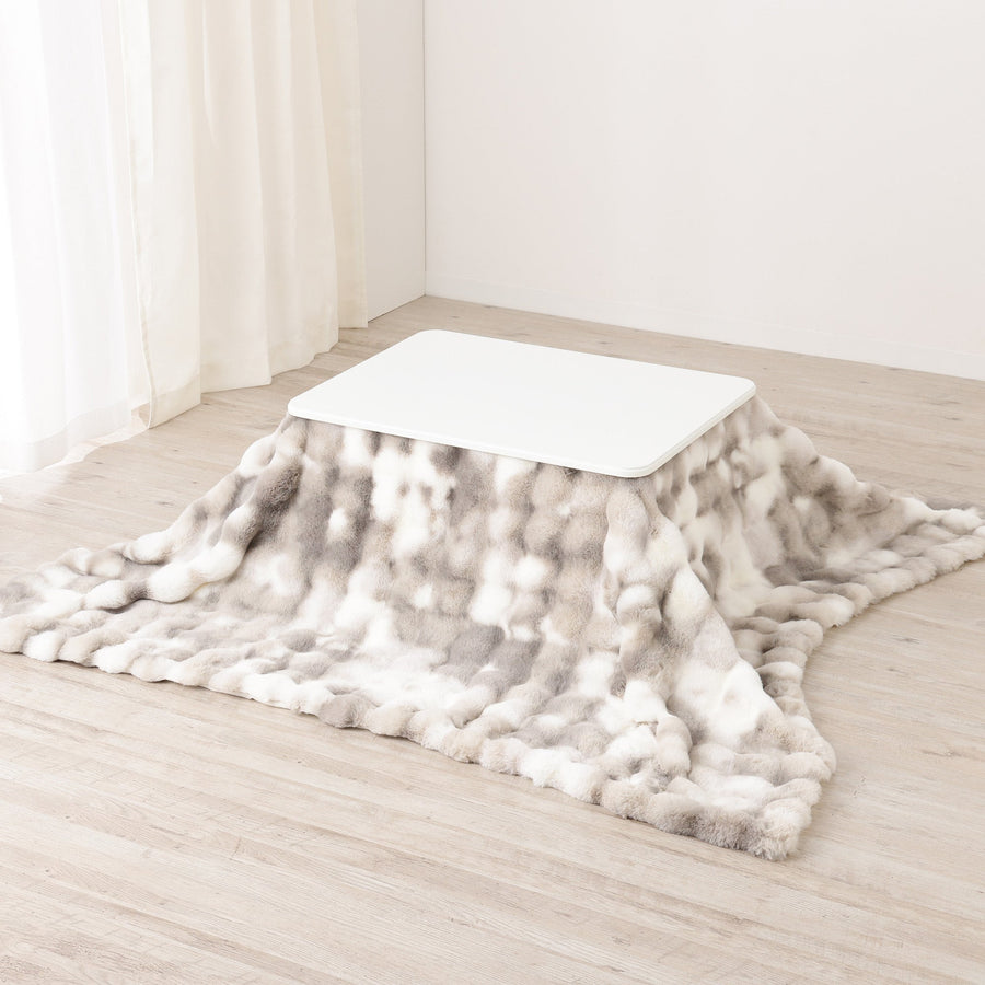 ポコモコファー こたつブランケット 1900×1900 グレー