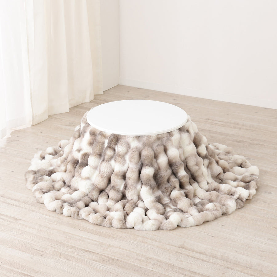 ポコモコファー こたつブランケット Φ1900 グレー