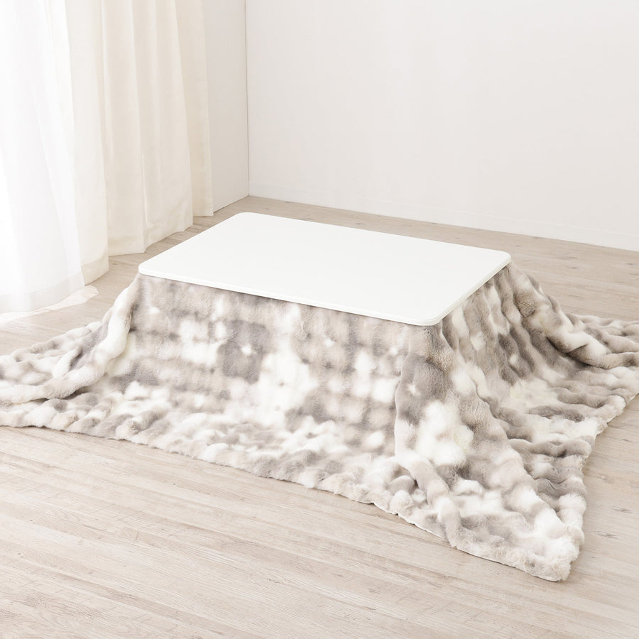 ポコモコファー こたつブランケット 2400×1900 グレー