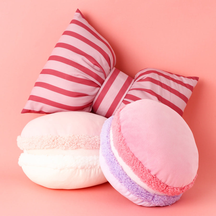 Macaronne Cushion 300 x 300 Pink x Ivory