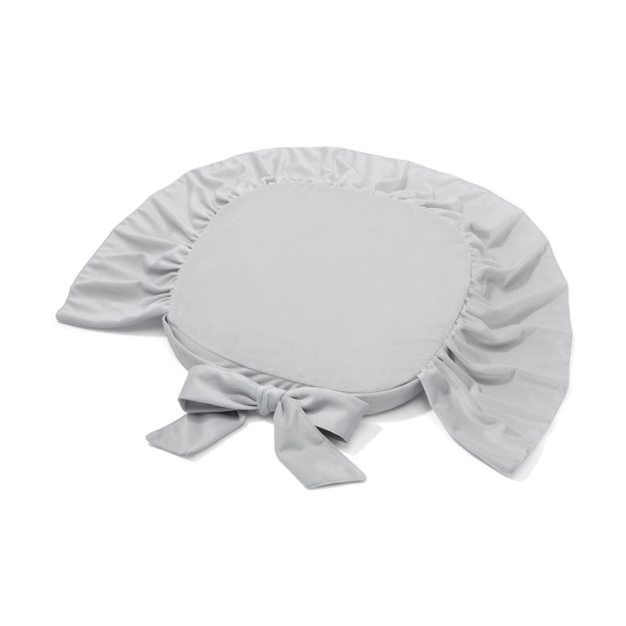 Ruffle Chair Seat Cushion, Grey