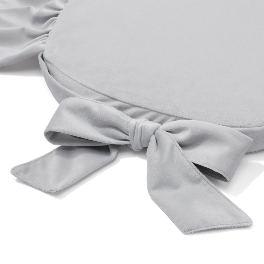 Ruffle Chair Seat Cushion, Grey