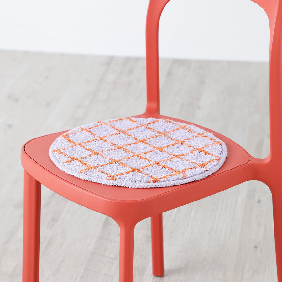 ウィンドウペン チェアパッド φ360 パープル×オレンジ