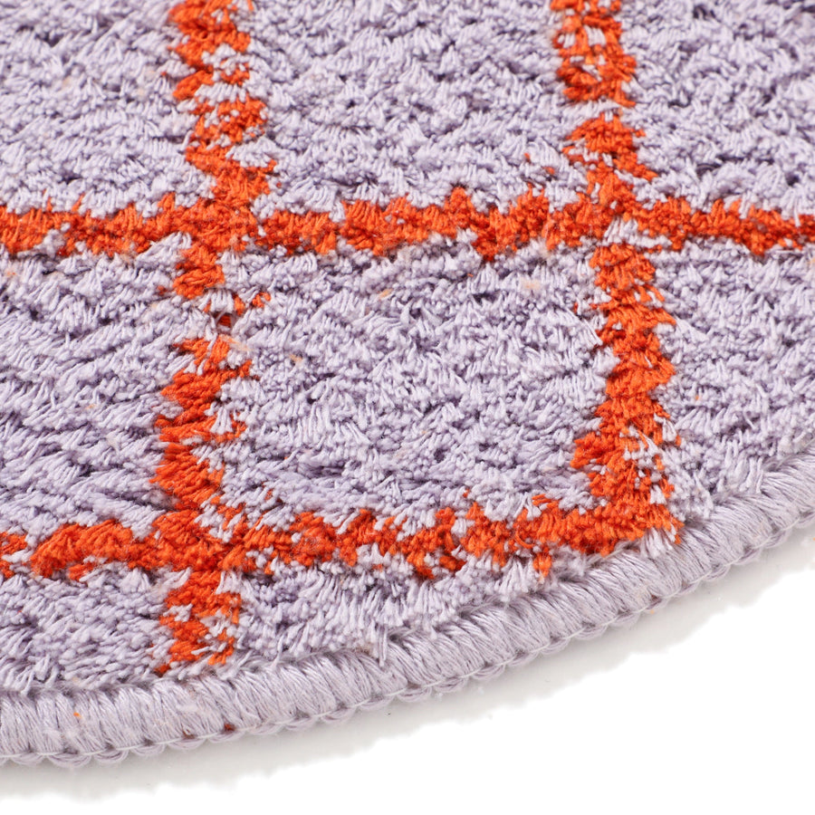 ウィンドウペン チェアパッド φ360 パープル×オレンジ