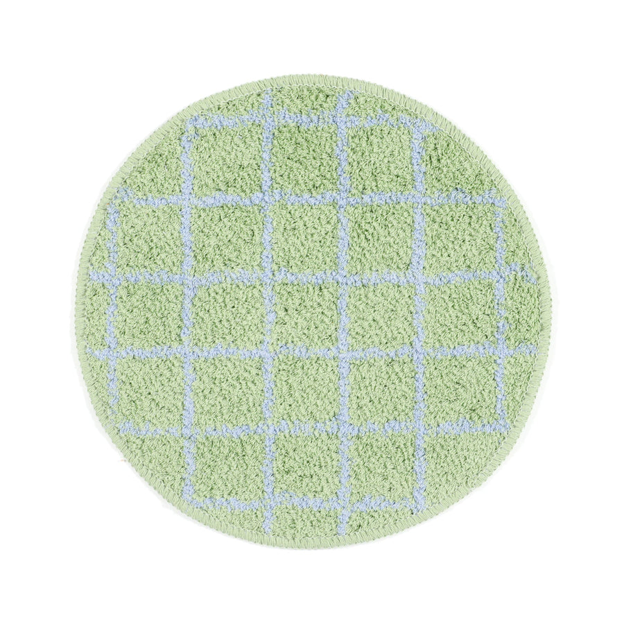 ウィンドウペン チェアパッド φ360 ライトグリーン×ブルー