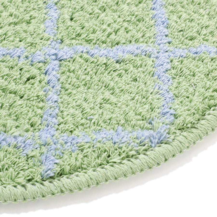 ウィンドウペン チェアパッド φ360 ライトグリーン×ブルー