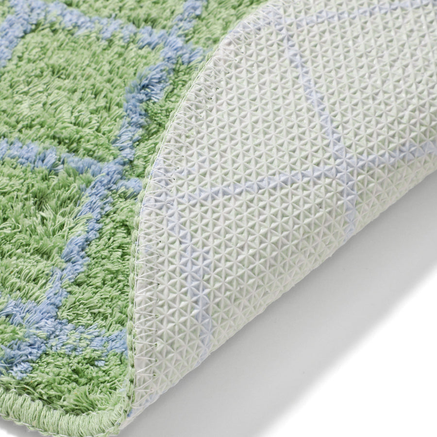 ウィンドウペン チェアパッド φ360 ライトグリーン×ブルー