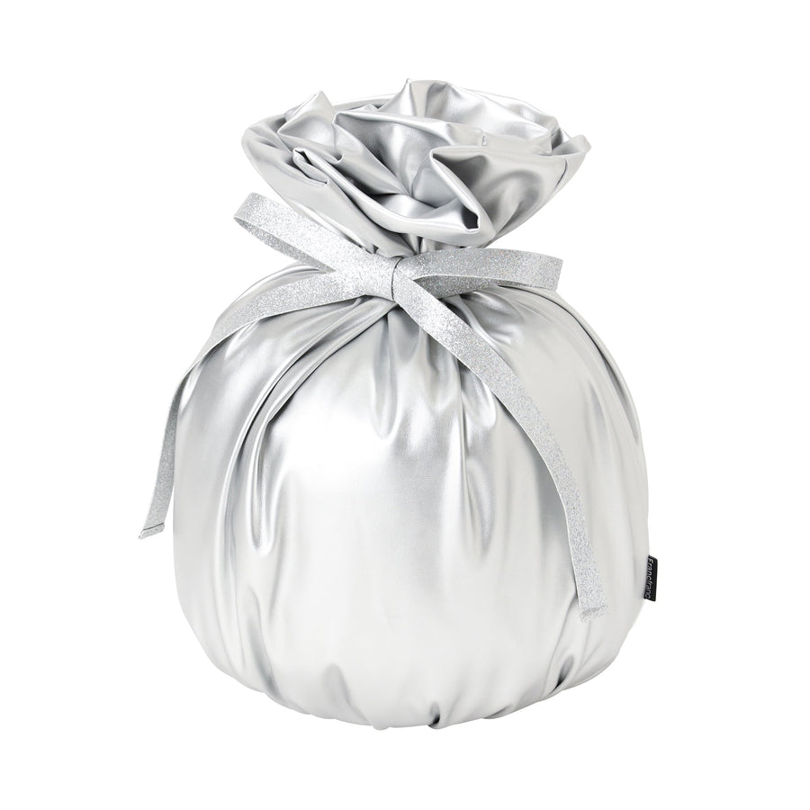 デコラティブ バッグ クッション シルバー×シルバー