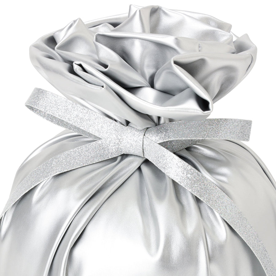 デコラティブ バッグ クッション シルバー×シルバー