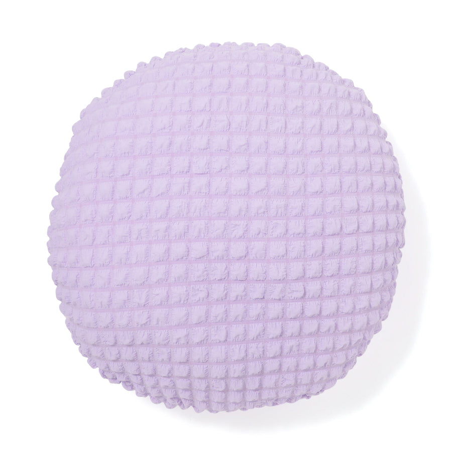 ポップコーンワッフル フロアクッション φ60 ライトパープル
