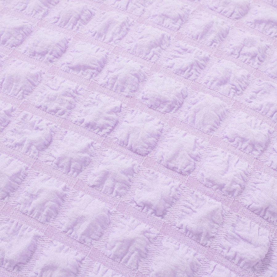 ポップコーンワッフル フロアクッション φ60 ライトパープル