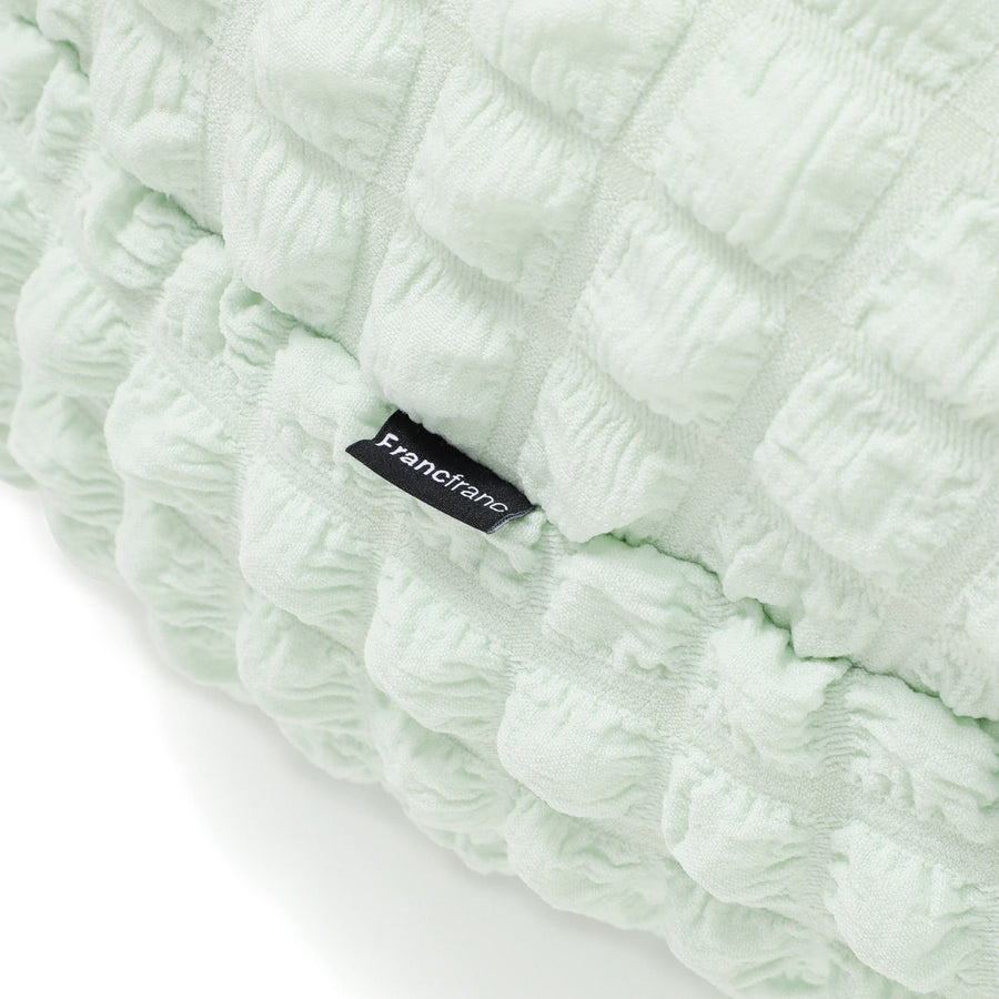 ポップコーンワッフル フロアクッション φ60 ライトグリーン