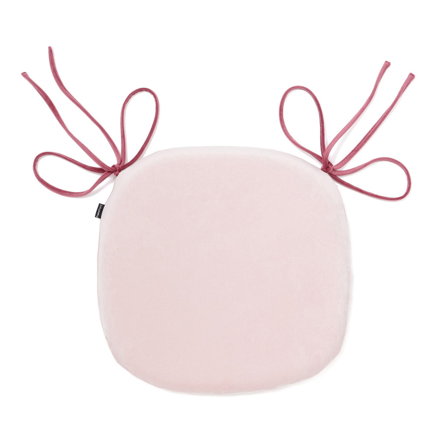 ロングリボン チェアシートクッション ピンク×ダークピンク