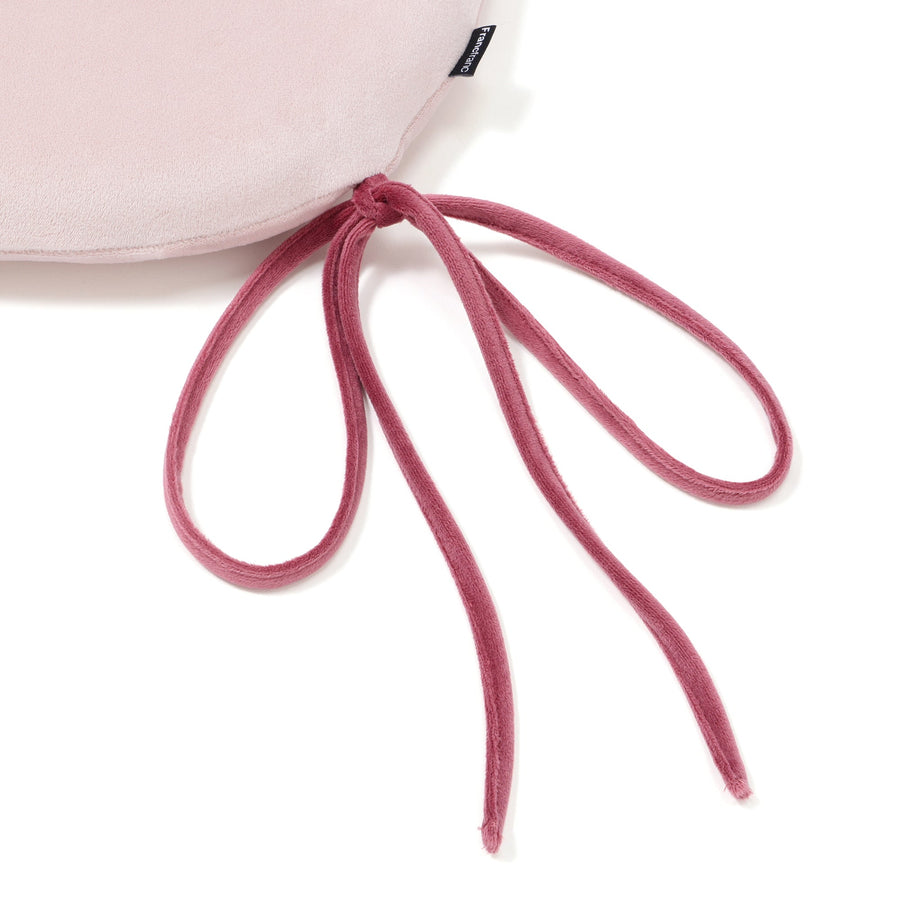 ロングリボン チェアシートクッション ピンク×ダークピンク