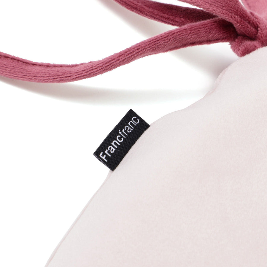 ロングリボン チェアシートクッション ピンク×ダークピンク