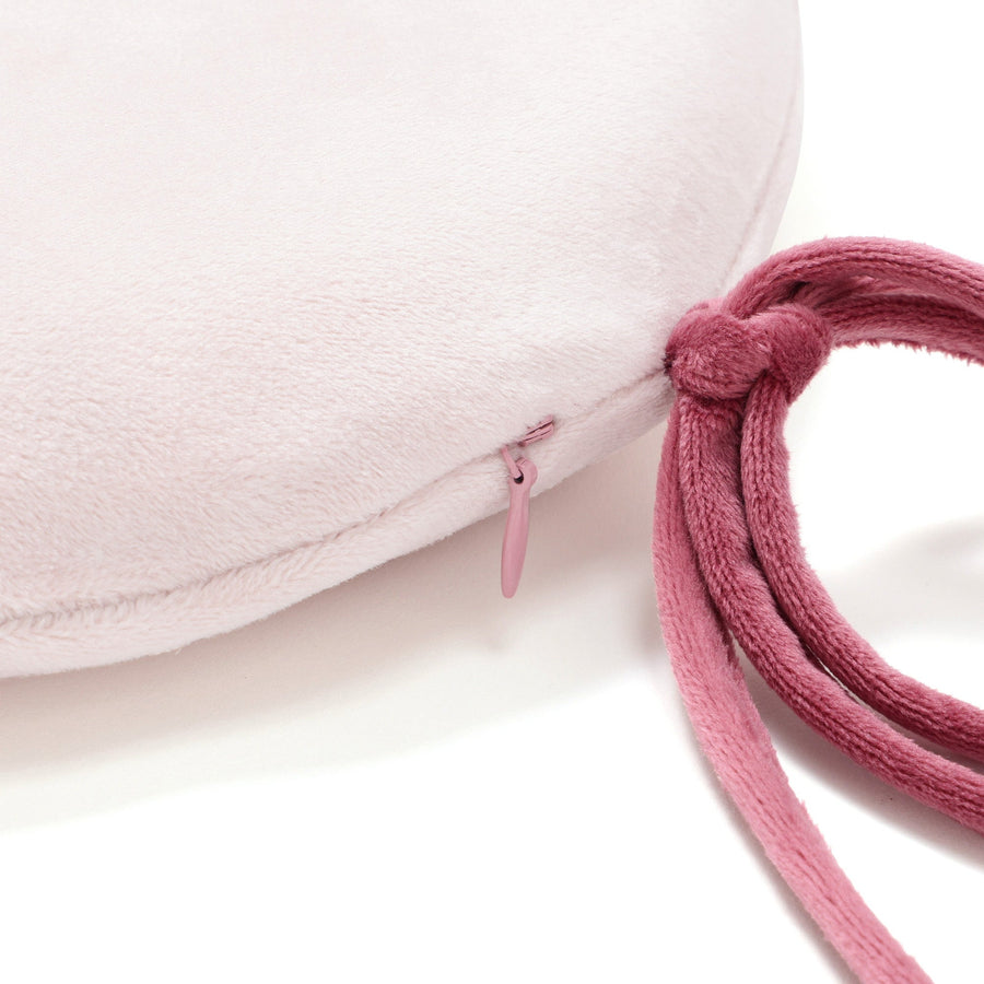 ロングリボン チェアシートクッション ピンク×ダークピンク