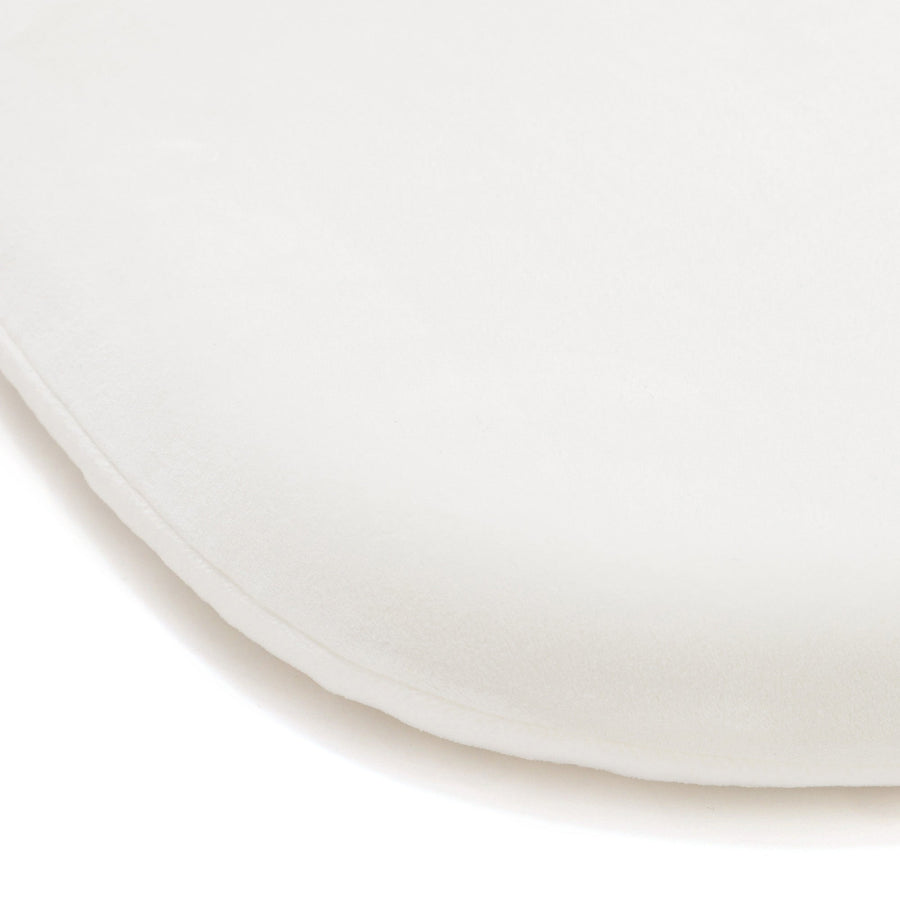 ロングリボン チェアシートクッション アイボリー×ブラック