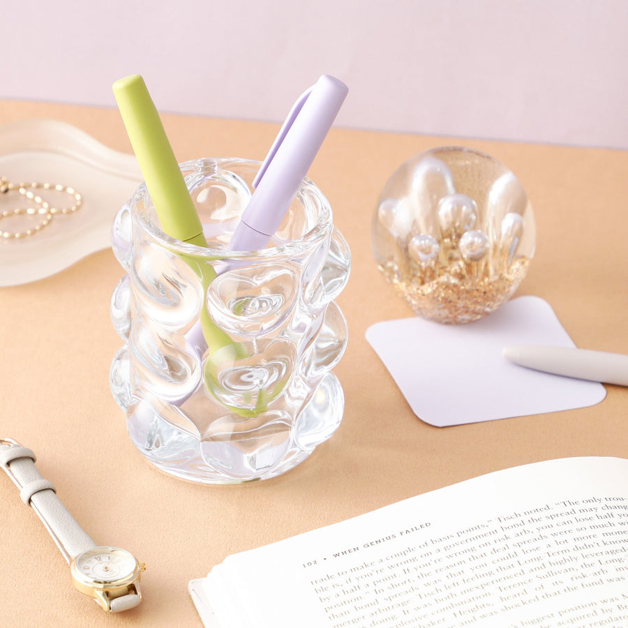 クリアバブル ペーパーウエイト ゴールド