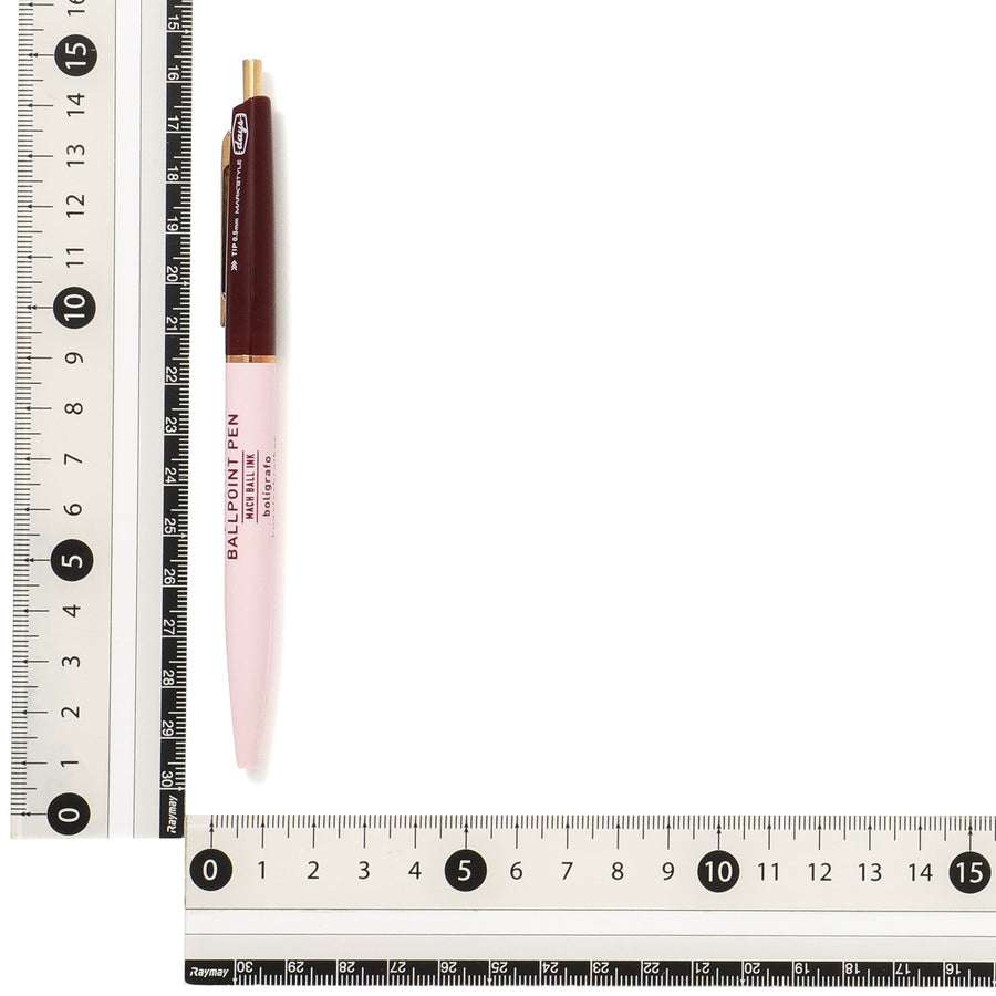 マッハインクボールペン マークスタイル ピンク×ブラウン