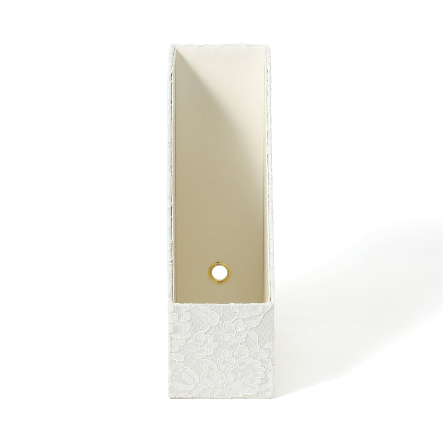 Lace Magazine Holder, Ivory