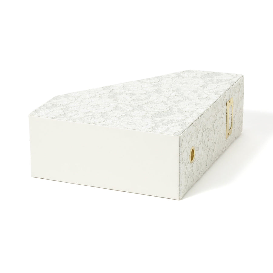 Lace Magazine Holder, Ivory