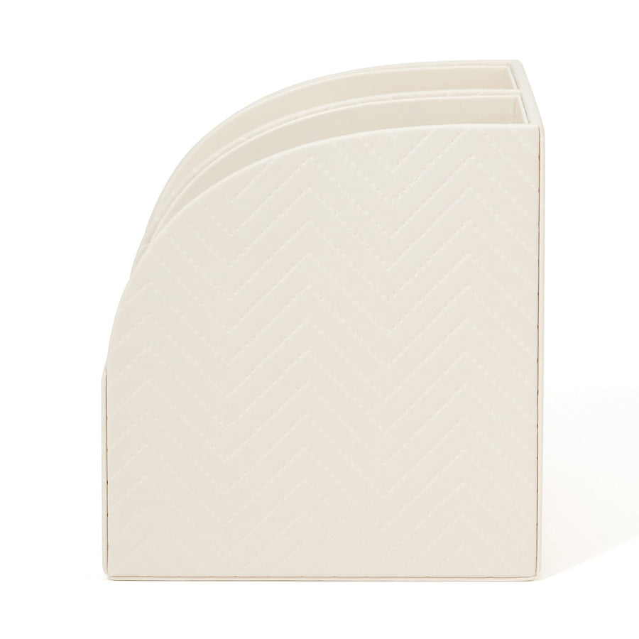 キルティング デスクオーガナイザー L アイボリー