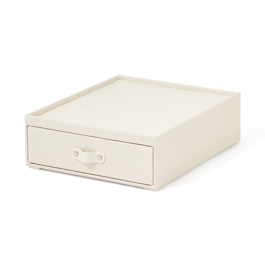 キルティング ステーショナリーボックス L アイボリー