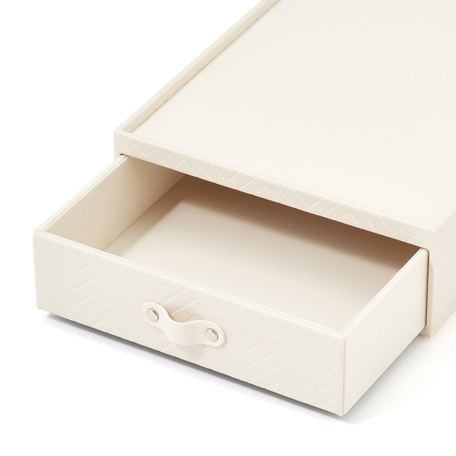 キルティング ステーショナリーボックス L アイボリー