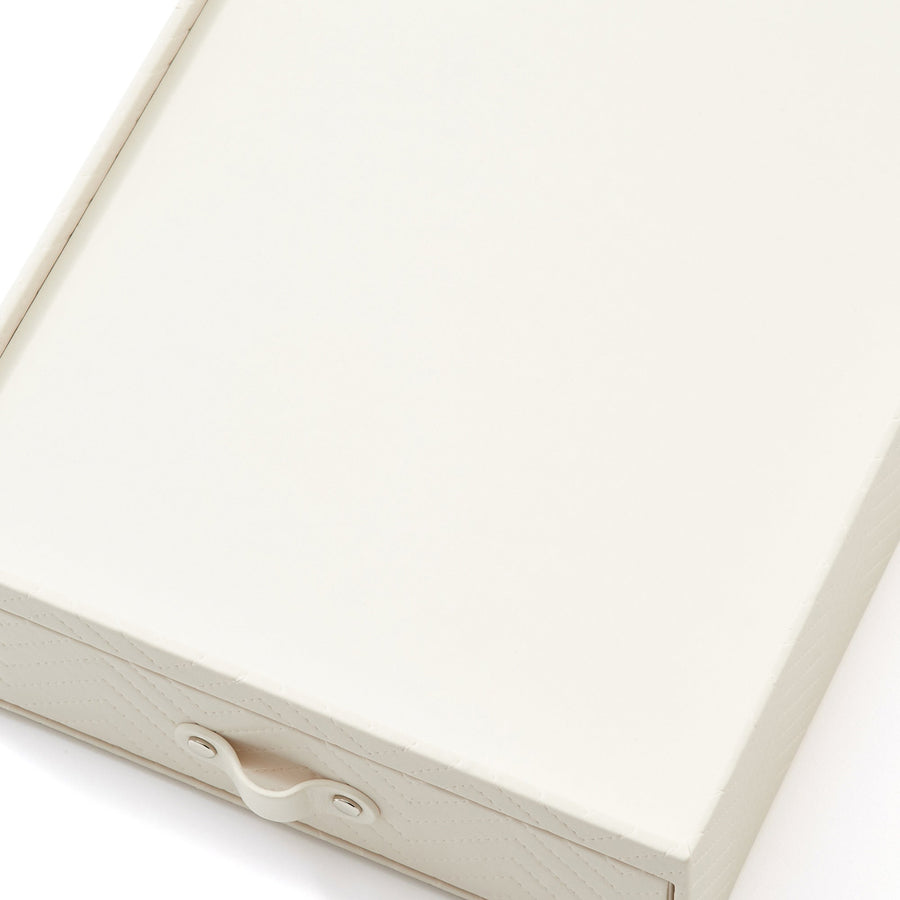 キルティング ステーショナリーボックス L アイボリー