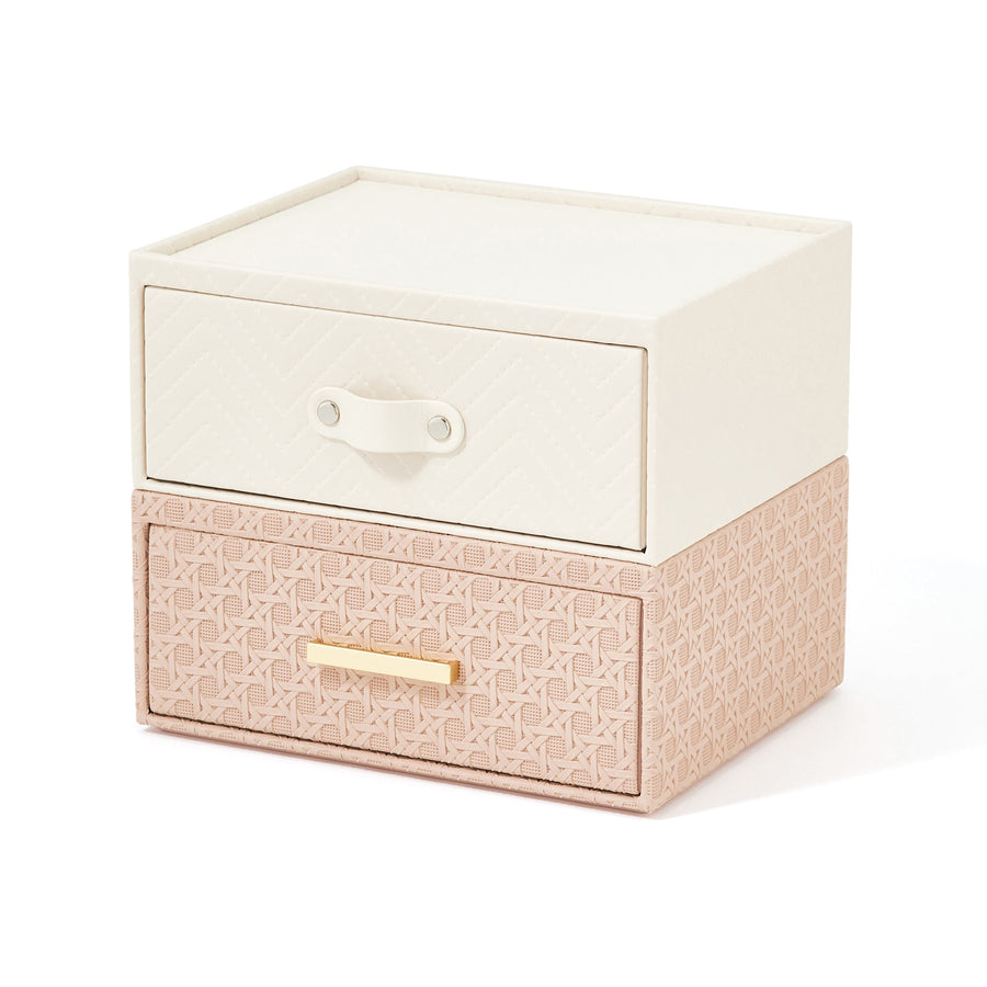 エンボス ステーショナリーボックス M ピンク