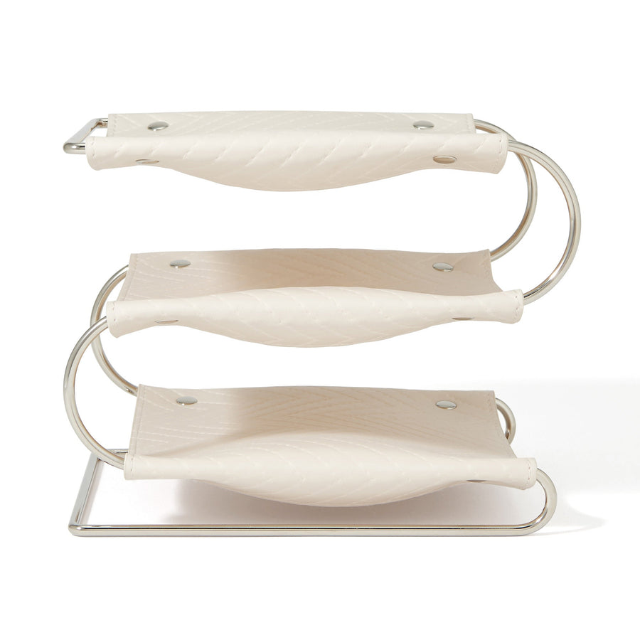 キルティング トレイ3段 アイボリー