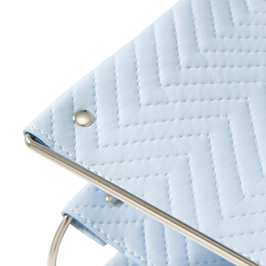 キルティング トレイ3段 ブルー