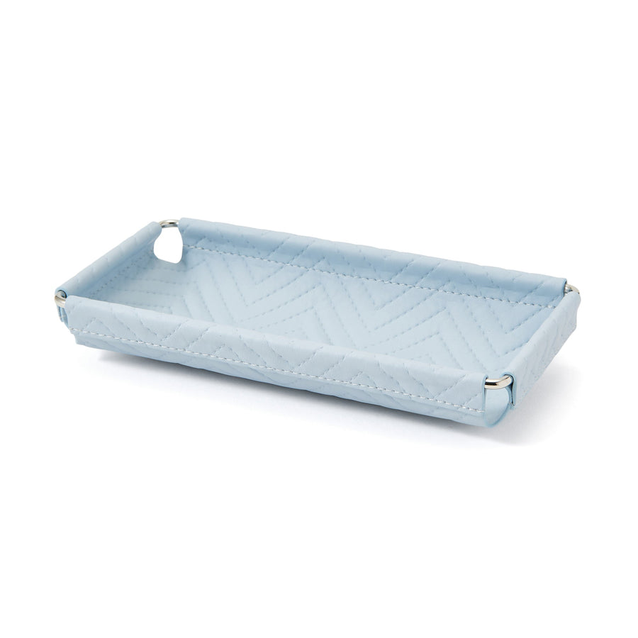 キルティング トレイ L ブルー