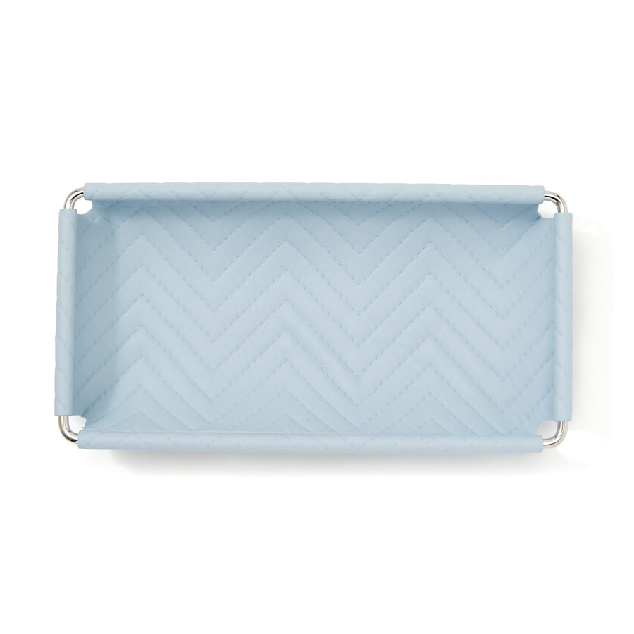 キルティング トレイ L ブルー