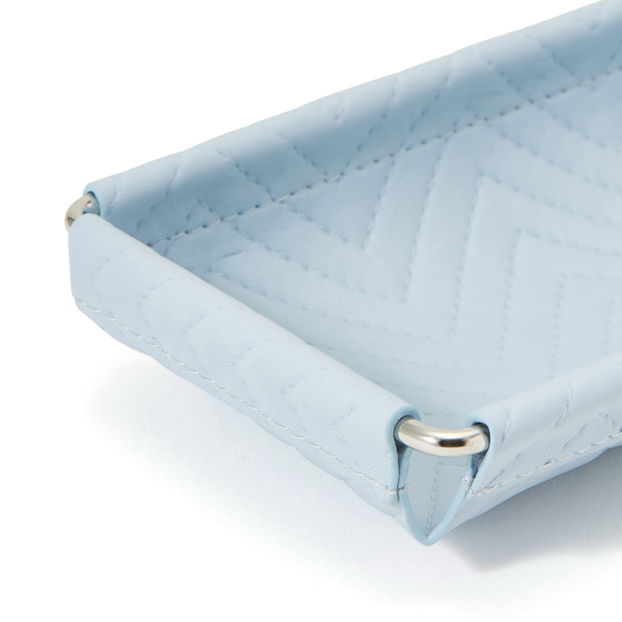 キルティング トレイ L ブルー