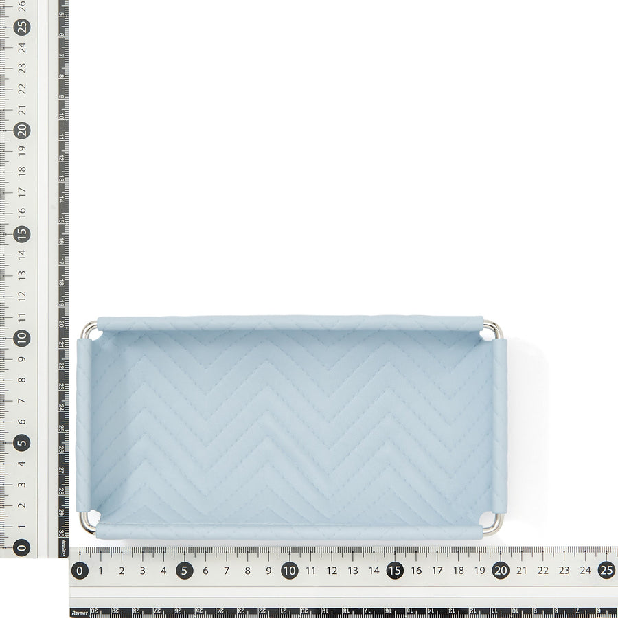 キルティング トレイ L ブルー