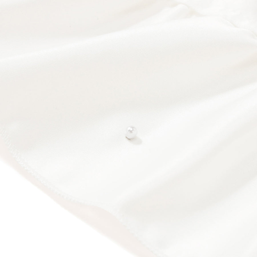 フリルパール テーブルランナー ホワイト