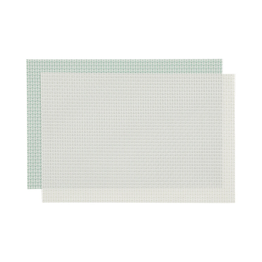 Bicolor lunch mat, green (set of 2)