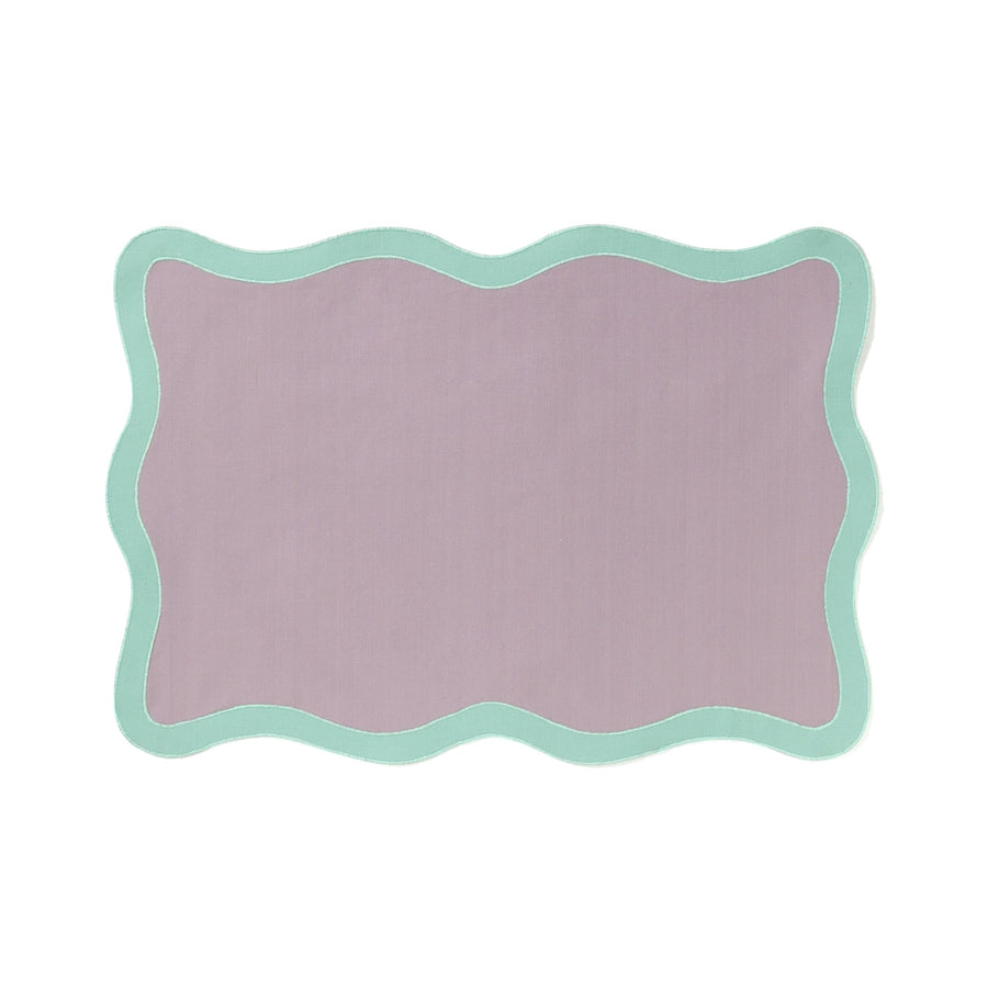 Bicolor Wave Lunch Mat Purple x Green