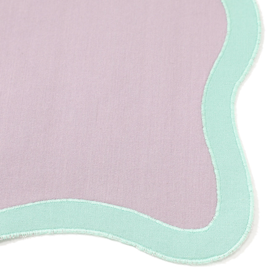 Bicolor Wave Lunch Mat Purple x Green