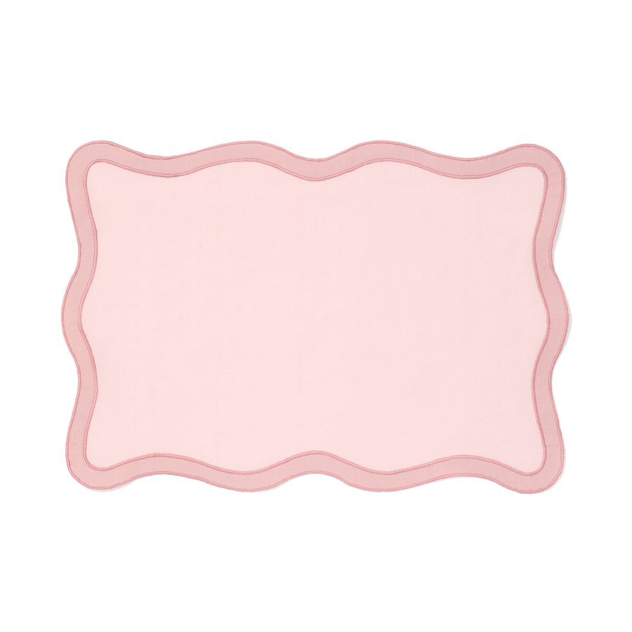 バイカラー ウェーブ ランチマット ピンク×ピンク