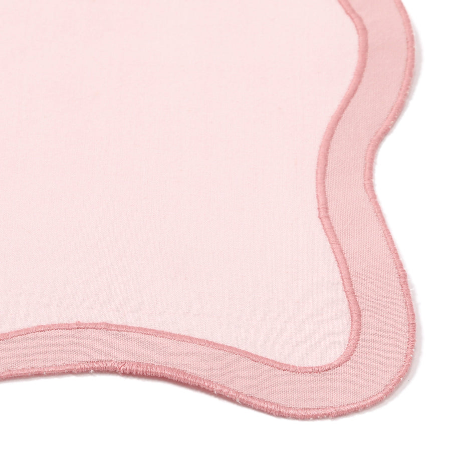 バイカラー ウェーブ ランチマット ピンク×ピンク