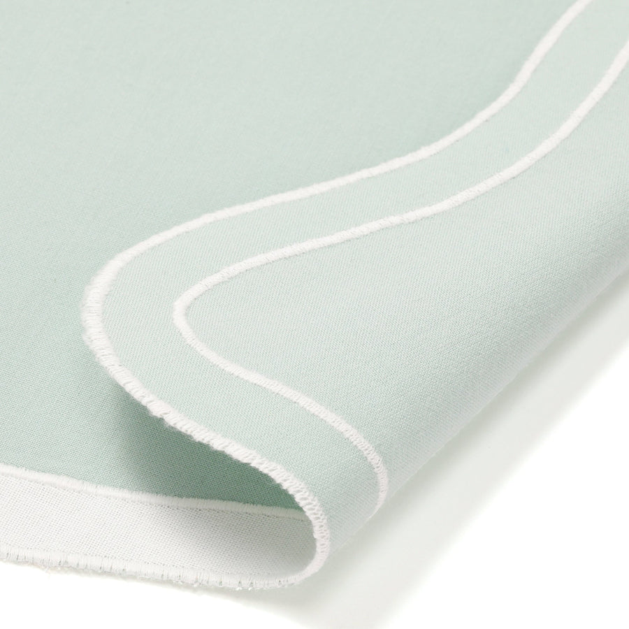 バイカラー ウェーブ ランチマット グリーン×ホワイト