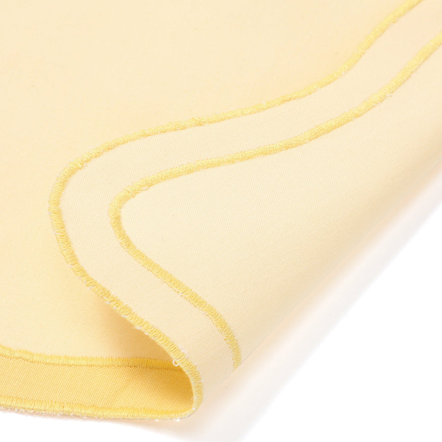 バイカラー ウェーブ ランチマット イエロー×イエロー