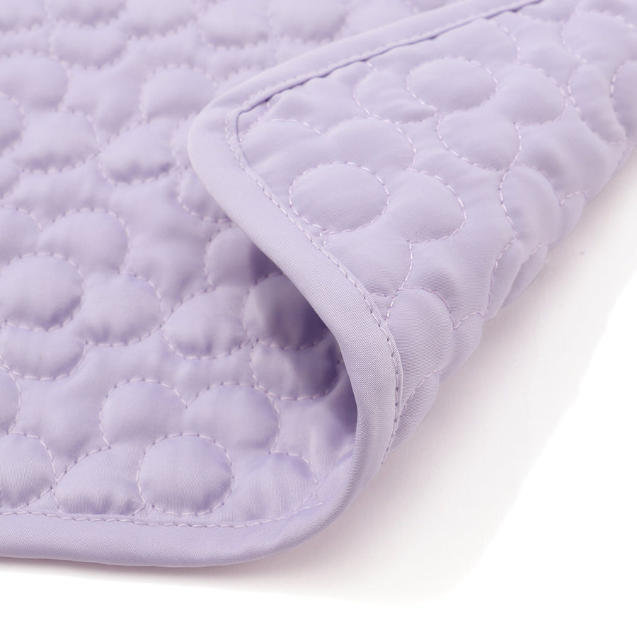 キルティング ミニランチマット フラワー パープル