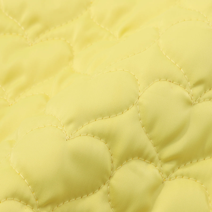 キルティング ミニランチマット ハート イエロー