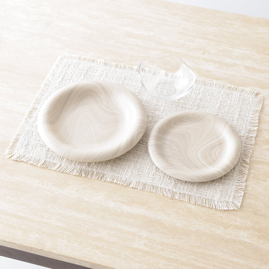 フリンジ ランチマット アイボリー