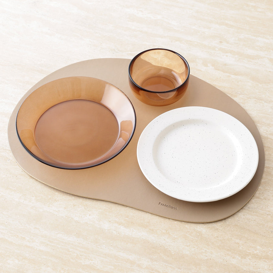 リバーシブル ランチマット ブラウン