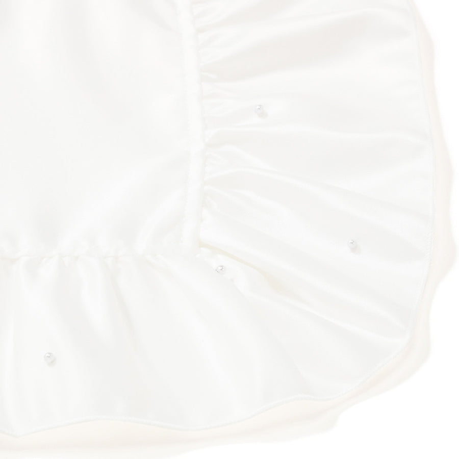 フリルパール ランチマット ホワイト